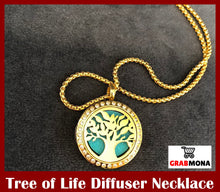 Gold Tree of Life Diffuser Necklace