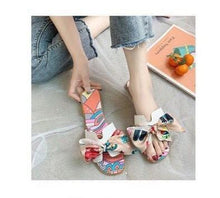 KOREAN RAINBOW FLAT SANDALS