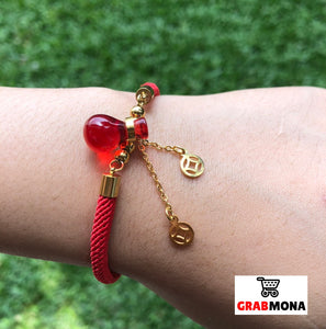 Red Money Bag Bracelet with FREE Necklace