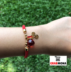 Red Money Bag Bracelet with FREE Necklace