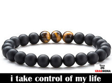 Premium Black Onyx Bracelet with Tiger Eye