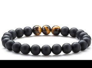 Premium Black Onyx Bracelet with Tiger Eye