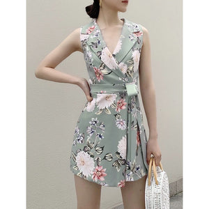 Nicole Floral Rompers Dress
