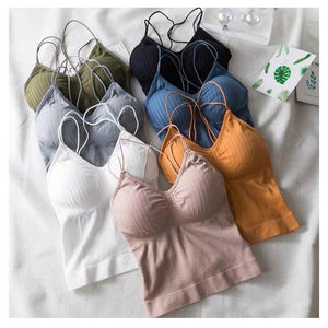 GRABMONA BACKLESS CROSSBACK BRALETTE CROP TOP (BUY 1 GET 3)