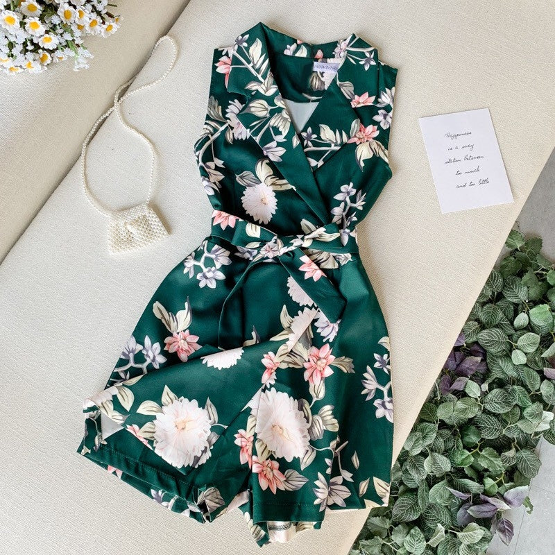 Nicole Floral Rompers Dress