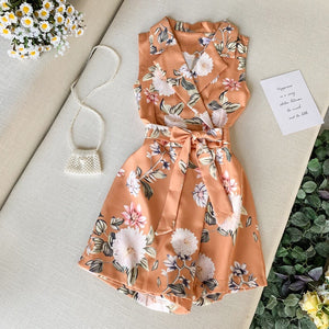 Nicole Floral Rompers Dress
