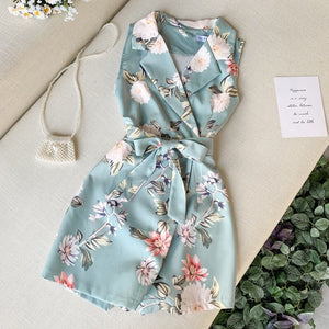 Nicole Floral Rompers Dress