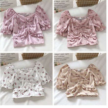 CINDY FLORAL CROP TOP (BUY 1 GET 1)