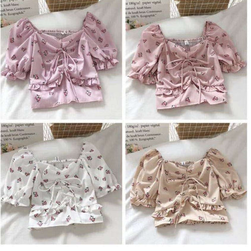 CINDY FLORAL CROP TOP (BUY 1 GET 1)