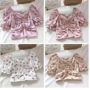CINDY FLORAL CROP TOP (BUY 1 GET 1)