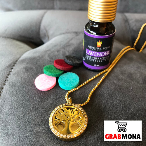 Gold Tree of Life Diffuser Necklace