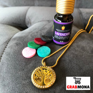 Gold Tree of Life Diffuser Necklace