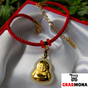 Laughing Buddha Jade Bracelet