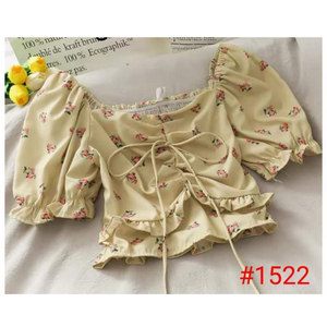 CINDY FLORAL CROP TOP (BUY 1 GET 1)