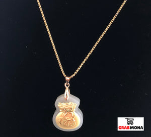 Jade Money Bag Necklace
