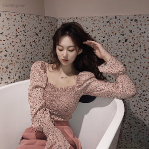 CHIFFON FLORAL CROP TOP (BUY 1 GET 1)