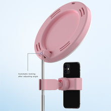 Dimmable Selfie Ringlight With Cellphone Holder at Makeup Stand